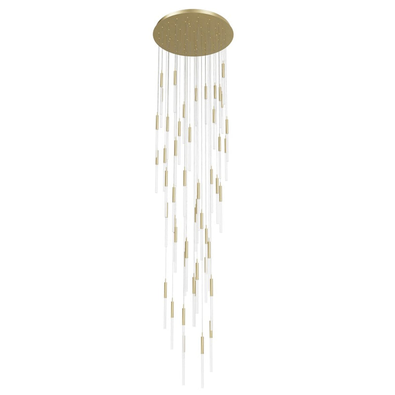 Avenue Lighting Main St. 51Lt 158" Frosted Glass Pendant, Brass - HF2051-FR-BB