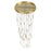 Avenue Lighting Main St. 51Lt 158" Frosted Glass Pendant, Brass
