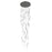 Avenue Lighting Main St. 51Lt 158" Frosted Glass Pendant, Nickel