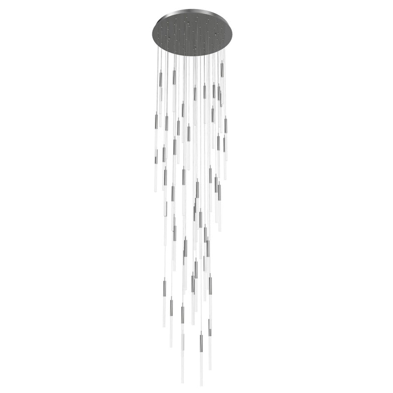 Avenue Lighting Main St. 51Lt 158" Frosted Glass Pendant, Nickel - HF2051-FR-PN