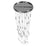 Avenue Lighting Main St. 51Lt 158" Frosted Glass Pendant, Nickel