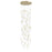 Avenue Lighting Main St. 51Lt 158" Snow Acyrlic Pendant, Brass