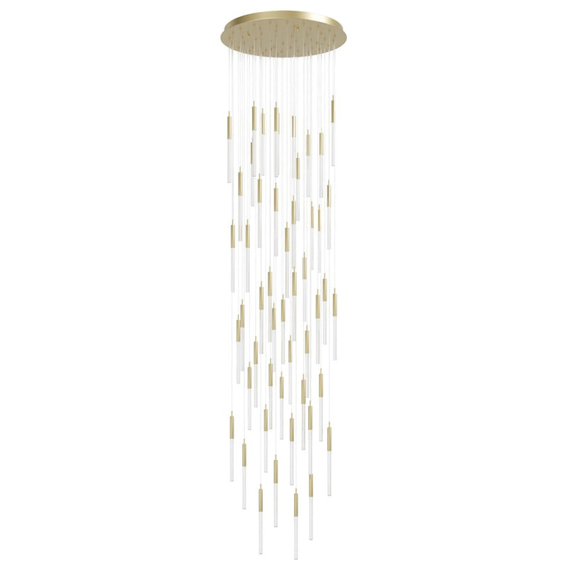 Avenue Lighting Main St. 51Lt 158" Snow Acyrlic Pendant, Brass - HF2051-SNW-BB