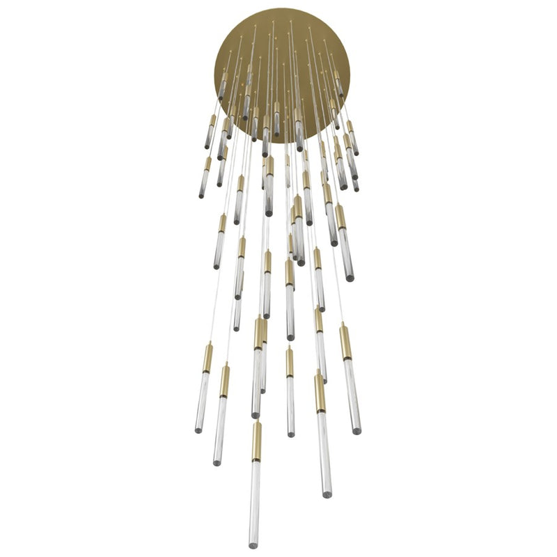 Avenue Lighting Main St. 51Lt 158" Snow Acyrlic Pendant, Brass - HF2051-SNW-BB