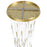 Avenue Lighting Main St. 51Lt 158" Snow Acyrlic Pendant, Brass