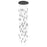 Avenue Lighting Main St. 51Lt 158" Snow Acyrlic Pendant, Black - HF2051-SNW-BK