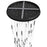 Avenue Lighting Main St. 51Lt 158" Snow Acyrlic Pendant, Black