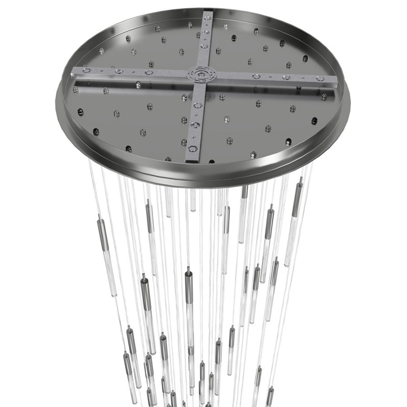 Avenue Lighting Main St. 51Lt 158" Snow Acyrlic Pendant, Nickel - HF2051-SNW-PN