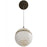 Avenue Lighting Sedona 1Lt 5" Round Pendant, Alabaster/Brass/White