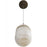 Avenue Lighting Sedona 1Lt 6" Pendant, Alabaster/Brass/White