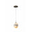 Avenue Lighting Sedona 1Lt 5" Round Ribbed Pendant, Alab/Brass/White