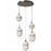 Avenue Lighting Sedona 5Lt 10" Pendant, Alabaster/Brass/White