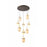 Avenue Lighting Sedona 9Lt 10" Pendant, Alabaster/Brass/White