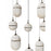 Avenue Lighting Sedona 9Lt 10" Pendant, Alabaster/Brass/White