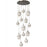 Avenue Lighting Sedona 13Lt 10" Pendant, Alabaster/Brass/White
