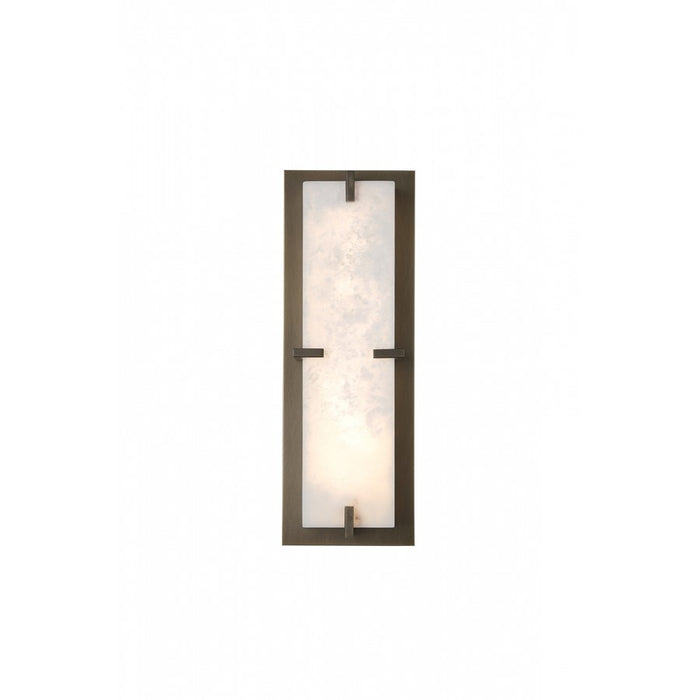 Avenue Lighting Sedona 1Lt 20" Wall Sconce, Alabaster/Brass/White