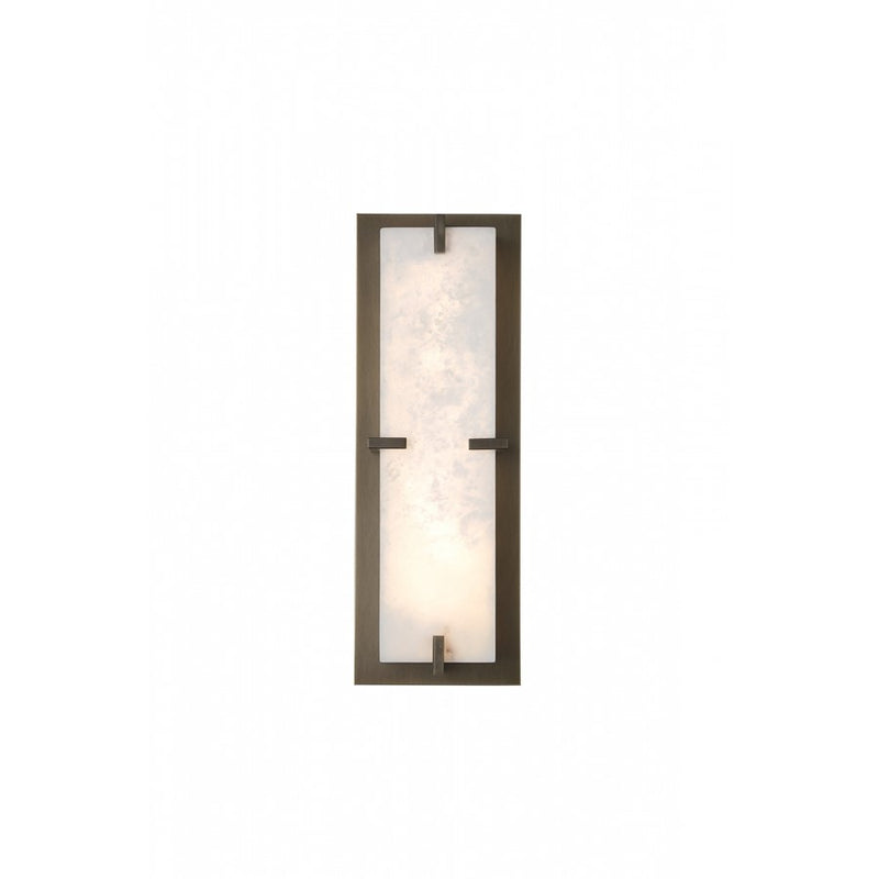 Avenue Lighting Sedona 1Lt 20" Wall Sconce, Alabaster/Brass/White - HF2920-AB