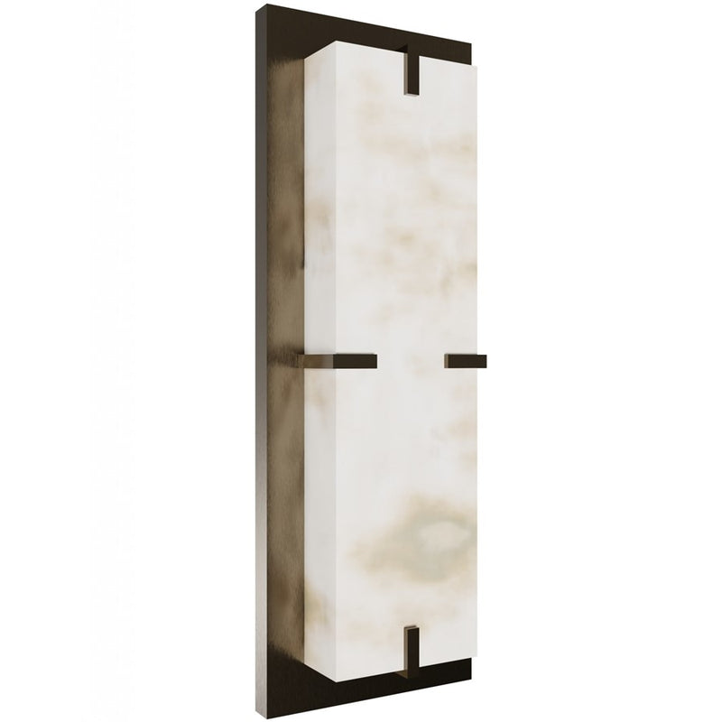 Avenue Lighting Sedona 1Lt 20" Wall Sconce, Alabaster/Brass/White - HF2920-AB