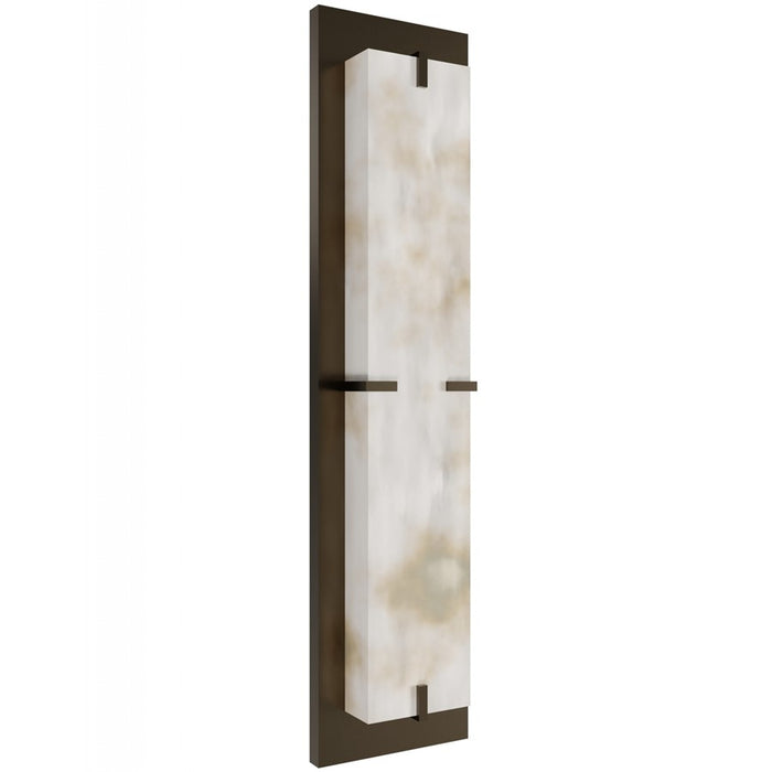 Avenue Lighting Sedona 2Lt 28" Wall Sconce, Alabaster/Brass/White