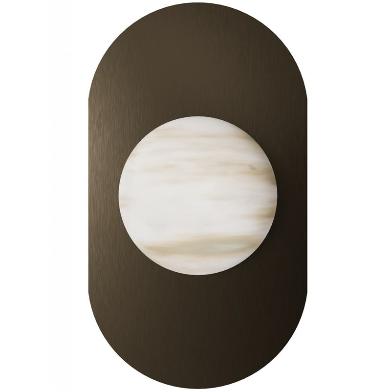 Avenue Lighting Sedona 1Lt 12" Wall Sconce, Alabaster/Brass/White