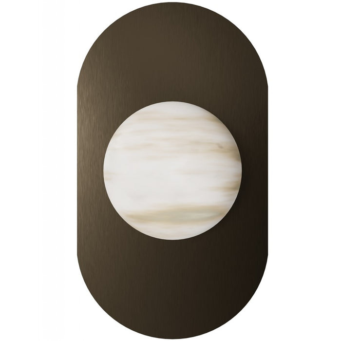 Avenue Lighting Sedona 1Lt 12" Wall Sconce, Alabaster/Brass/White