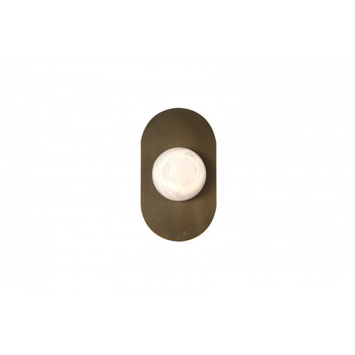 Avenue Lighting Sedona 1Lt 12" Wall Sconce, Alabaster/Brass/White