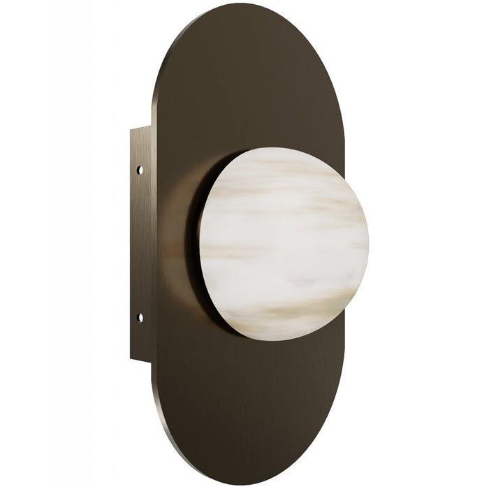 Avenue Lighting Sedona 1Lt 12" Wall Sconce, Alabaster/Brass/White