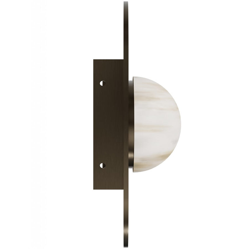 Avenue Lighting Sedona 1Lt 12" Wall Sconce, Alabaster/Brass/White
