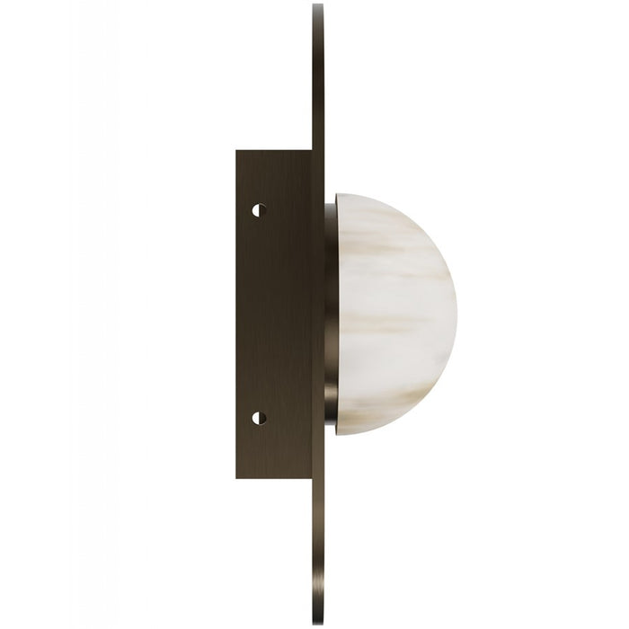Avenue Lighting Sedona 1Lt 12" Wall Sconce, Alabaster/Brass/White
