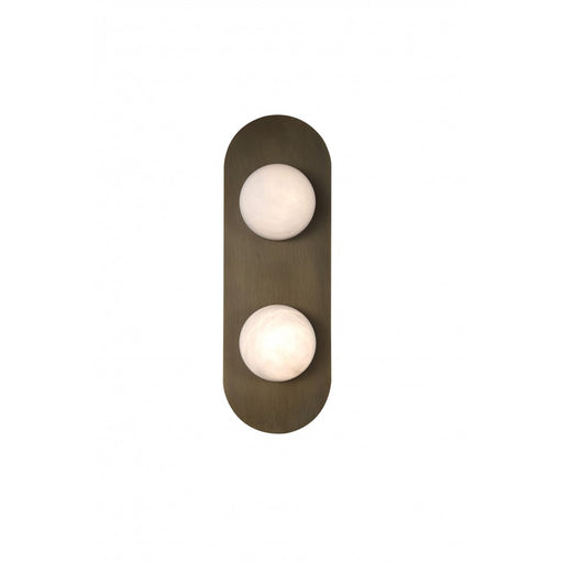 Avenue Lighting Sedona 2Lt 20" Wall Sconce, Alabaster/Brass/White