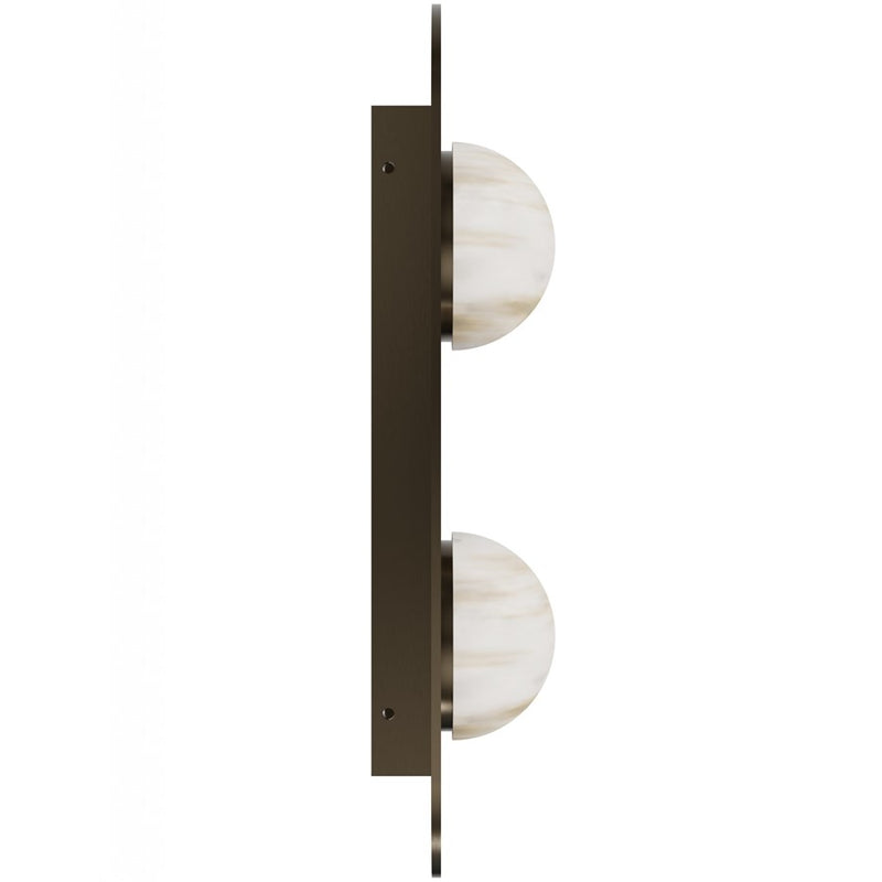 Avenue Lighting Sedona 2Lt 20" Wall Sconce, Alabaster/Brass/White