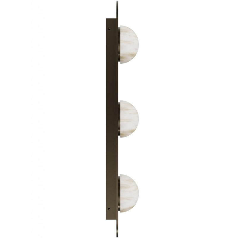 Avenue Lighting Sedona 3Lt 30" Wall Sconce, Alabaster/Brass/White