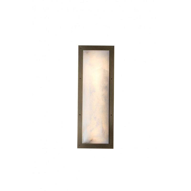 Avenue Lighting Sedona 1 Light 20" Wall Sconce, Alabster/Aged Brass