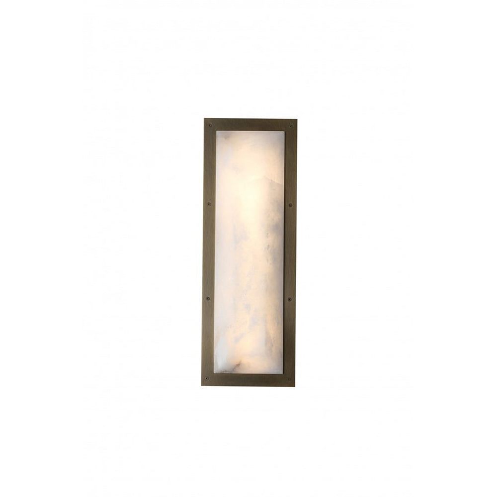 Avenue Lighting Sedona 1 Light 20" Wall Sconce, Alabster/Aged Brass