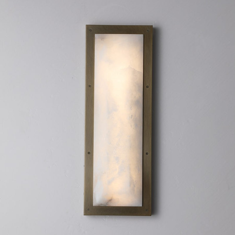 Avenue Lighting Sedona 1 Light 20" Wall Sconce, Alabster/Aged Brass