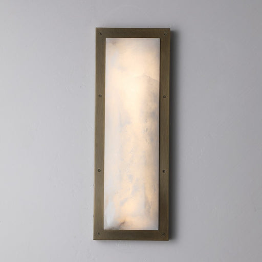 Avenue Lighting Sedona 1 Light 20" Wall Sconce, Alabster/Aged Brass
