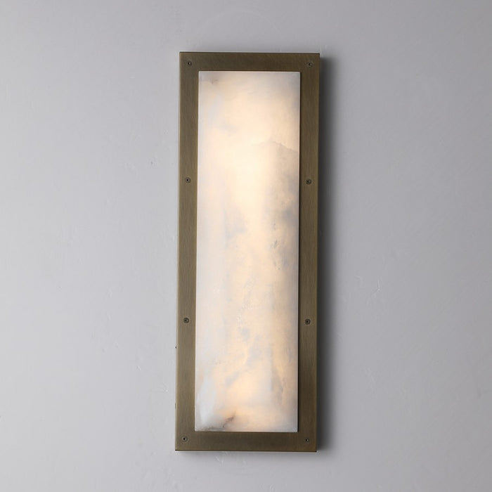 Avenue Lighting Sedona 1 Light 20" Wall Sconce, Alabster/Aged Brass