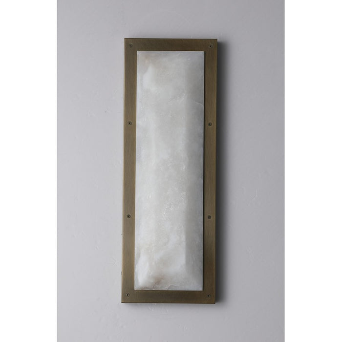 Avenue Lighting Sedona 1 Light 20" Wall Sconce, Alabster/Aged Brass