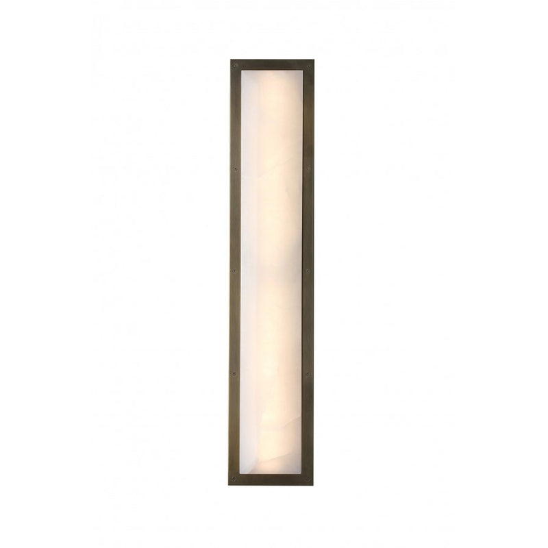 Avenue Lighting Sedona 2Lt 36" Wall Sconce, Alabaster/Brass/White