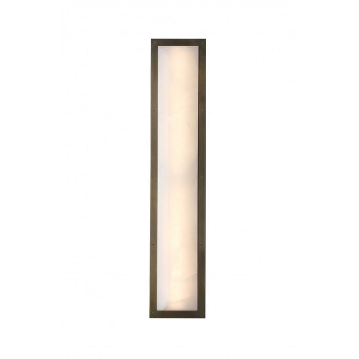 Avenue Lighting Sedona 2Lt 36" Wall Sconce, Alabaster/Brass/White