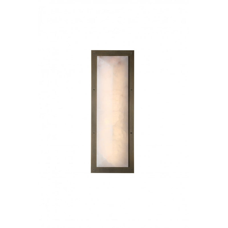 Avenue Lighting Sedona 1Lt 20" Beveled Sconce, Alabaster/Brass/White - HF2970-AB