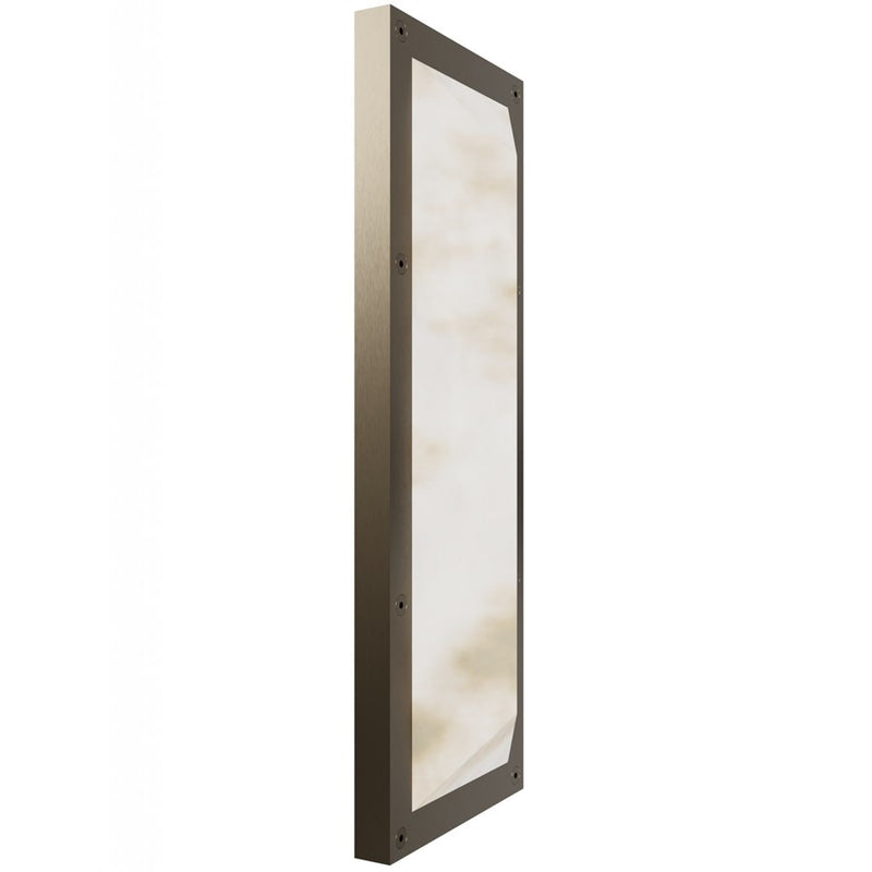 Avenue Lighting Sedona 1Lt 20" Beveled Sconce, Alabaster/Brass/White - HF2970-AB