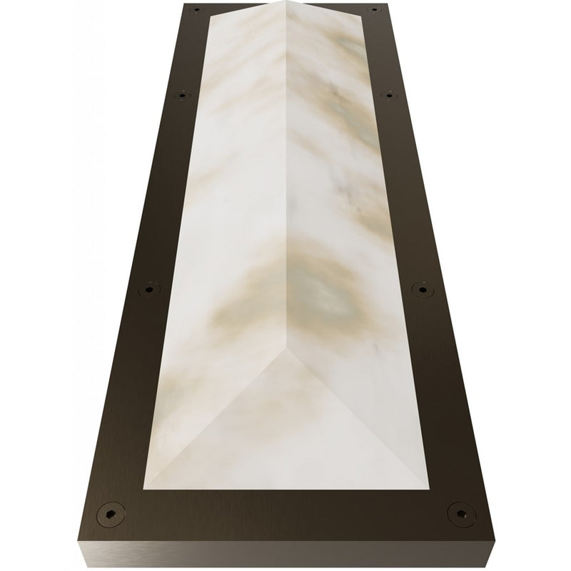Avenue Lighting Sedona 1Lt 20" Beveled Sconce, Alabaster/Brass/White - HF2970-AB