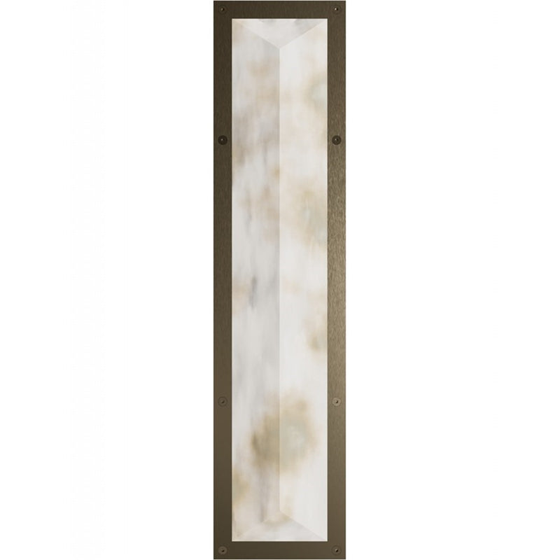 Avenue Lighting Sedona 1Lt 30" Beveled Sconce, Alabaster/Brass/White - HF2971-AB