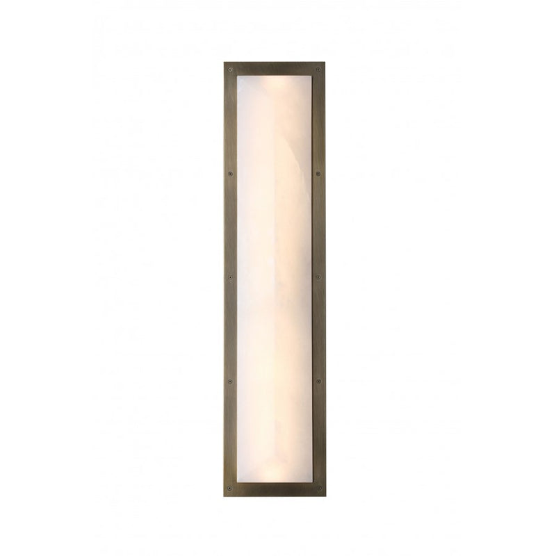 Avenue Lighting Sedona 1Lt 30" Beveled Sconce, Alabaster/Brass/White - HF2971-AB