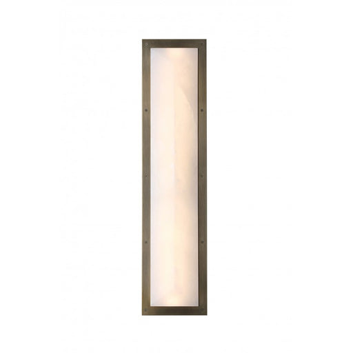 Avenue Lighting Sedona 1Lt 30" Beveled Sconce, Alabaster/Brass/White