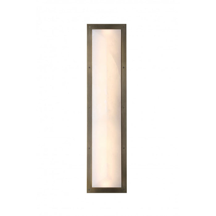 Avenue Lighting Sedona 1Lt 30" Beveled Sconce, Alabaster/Brass/White