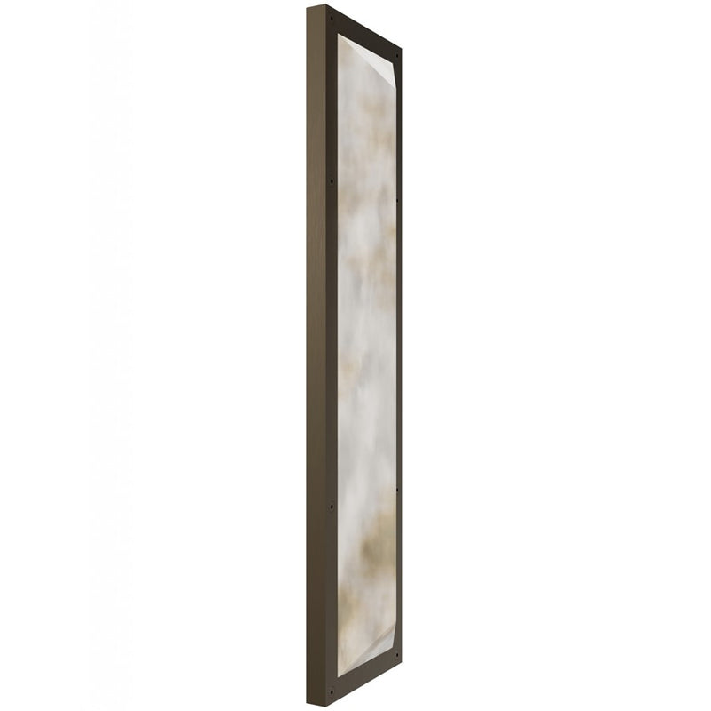 Avenue Lighting Sedona 1Lt 30" Beveled Sconce, Alabaster/Brass/White - HF2971-AB