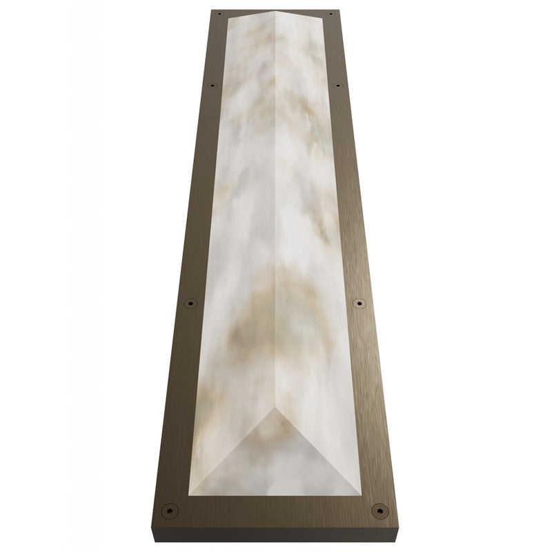 Avenue Lighting Sedona 1Lt 30" Beveled Sconce, Alabaster/Brass/White - HF2971-AB