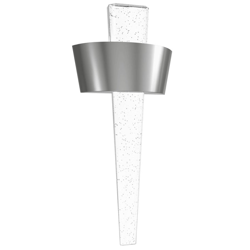 Avenue Original Glacier LED 24" Curved Sconce, Nickel/Bubble Crystal - HF3007-PN